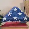 American Flag Patriot urn.Paper Mache cremation urns