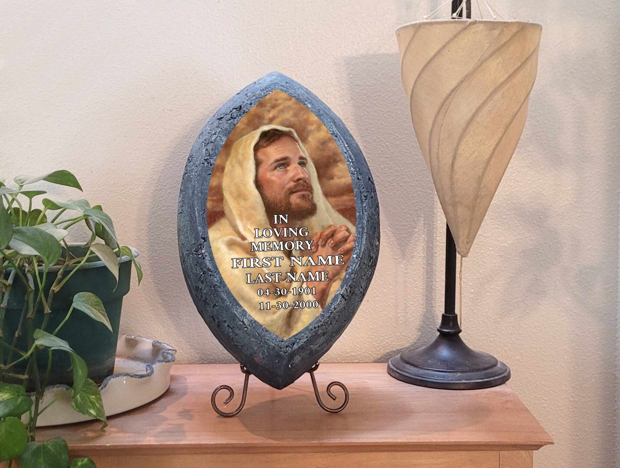 Del Parson Christian urn. Painting of christ, Christian urn